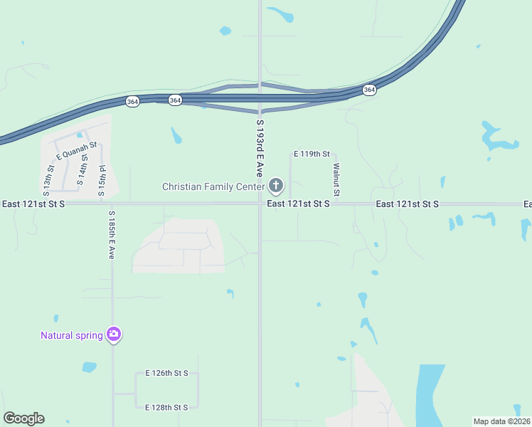 map of restaurants, bars, coffee shops, grocery stores, and more near 12145 South 23rd Street in Broken Arrow