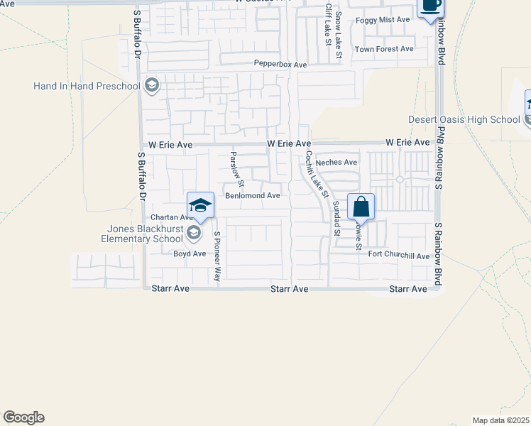 map of restaurants, bars, coffee shops, grocery stores, and more near 7427 Cobbhan Drive in Las Vegas