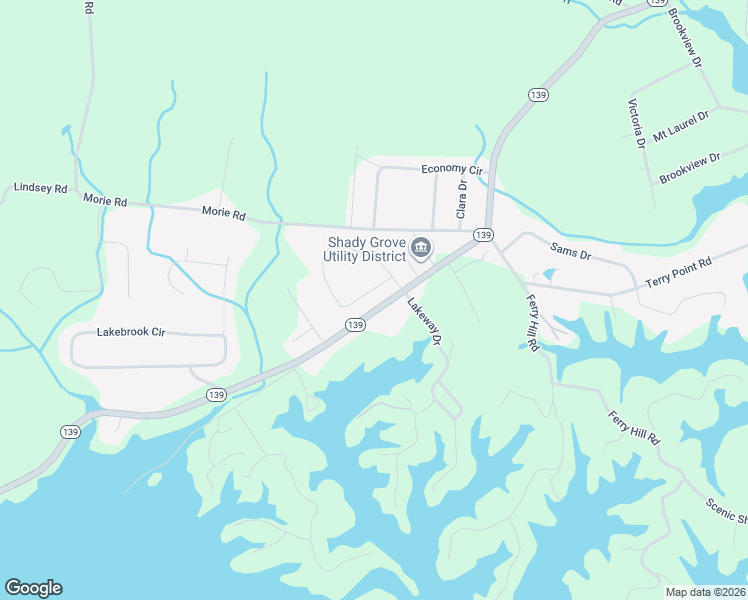 map of restaurants, bars, coffee shops, grocery stores, and more near 1044 Southwind Cir in Dandridge