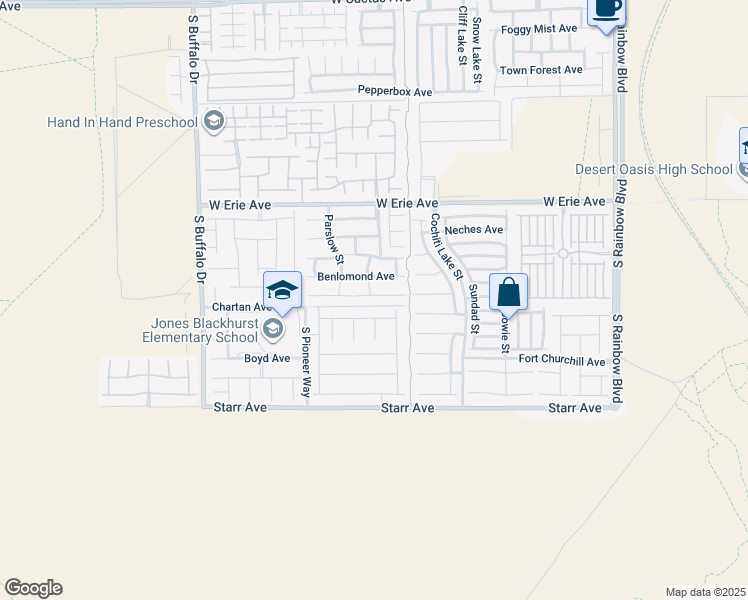 map of restaurants, bars, coffee shops, grocery stores, and more near 7427 Cobbhan Drive in Las Vegas