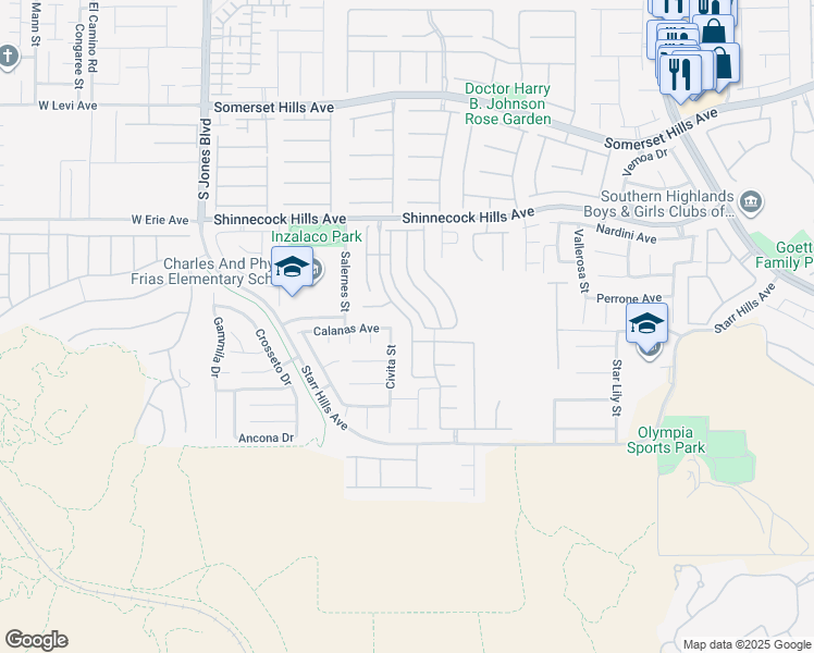 map of restaurants, bars, coffee shops, grocery stores, and more near 11097 Montagne Marron Boulevard in Las Vegas