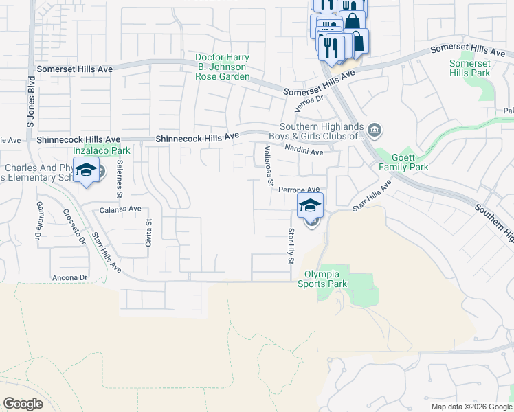 map of restaurants, bars, coffee shops, grocery stores, and more near in Las Vegas