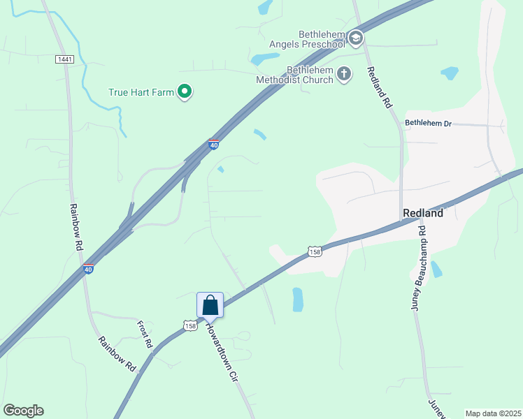 map of restaurants, bars, coffee shops, grocery stores, and more near Emily Drive in Advance