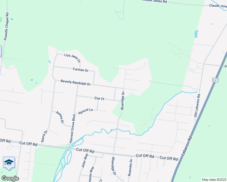 map of restaurants, bars, coffee shops, grocery stores, and more near 301 Beverly Randolph Drive in Murfreesboro