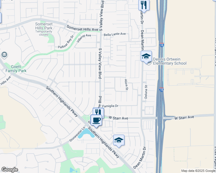 map of restaurants, bars, coffee shops, grocery stores, and more near 3712 Patrolina Avenue in Las Vegas