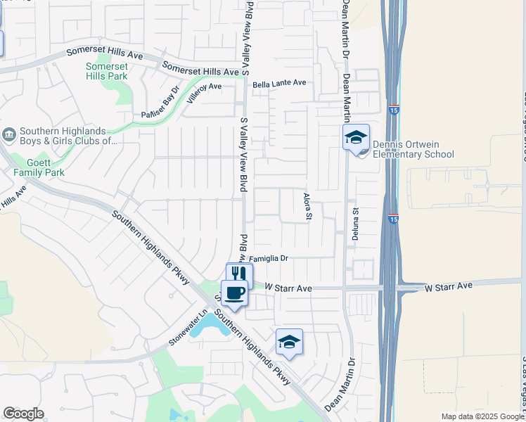 map of restaurants, bars, coffee shops, grocery stores, and more near 3712 Patrolina Avenue in Las Vegas