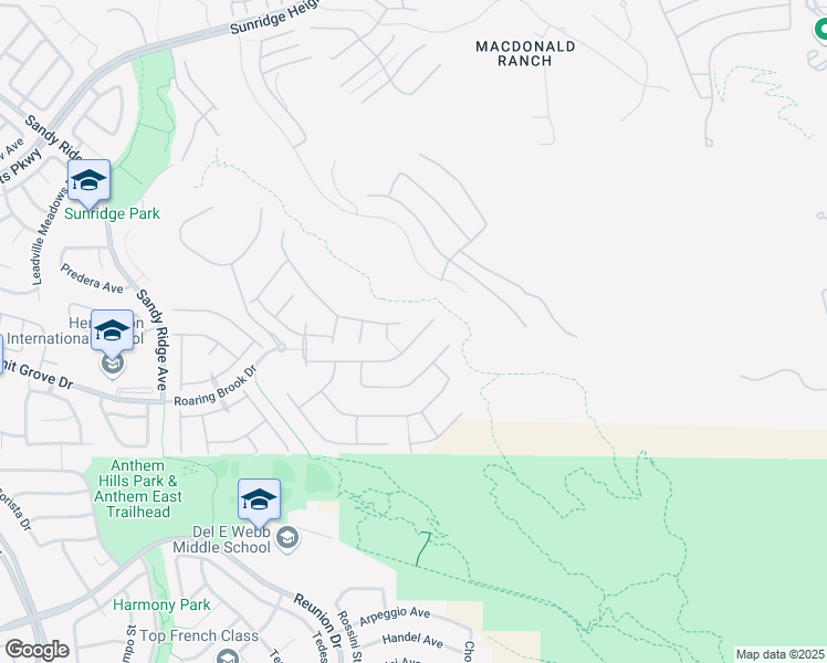 map of restaurants, bars, coffee shops, grocery stores, and more near 2146 Montana Pine Drive in Henderson