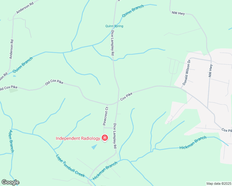 map of restaurants, bars, coffee shops, grocery stores, and more near 7741 Dice Lampley Road in Fairview