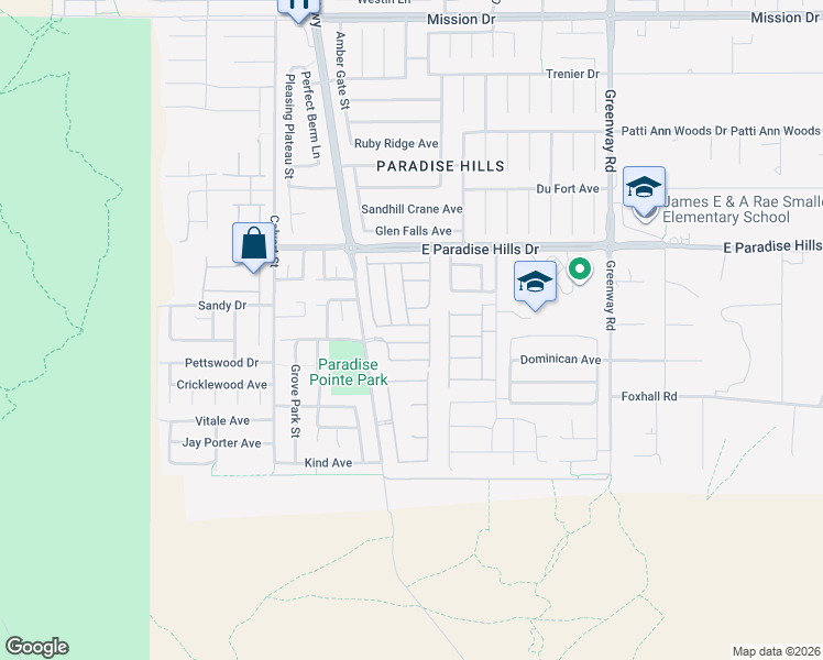 map of restaurants, bars, coffee shops, grocery stores, and more near 168 Afternoon Rain Avenue in Henderson