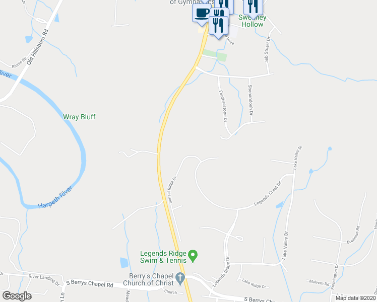 map of restaurants, bars, coffee shops, grocery stores, and more near 904 Sunset Ridge Drive in Franklin