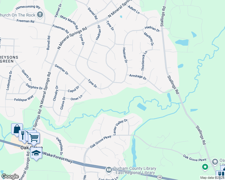 map of restaurants, bars, coffee shops, grocery stores, and more near 505 Lightwood Street in Durham