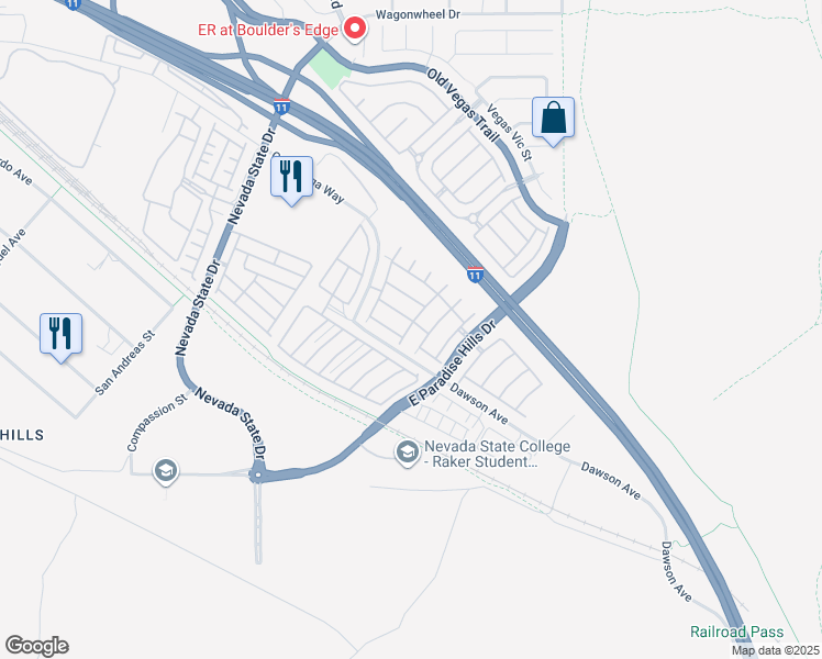 map of restaurants, bars, coffee shops, grocery stores, and more near 1102 Slate Crossing Lane in Henderson