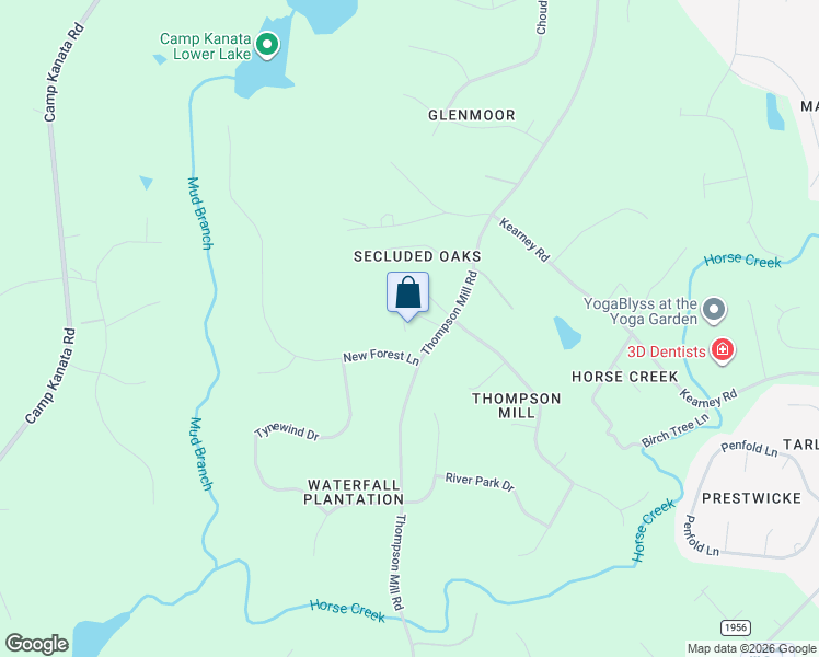 map of restaurants, bars, coffee shops, grocery stores, and more near 7617 Thompson Mill Road in Wake Forest