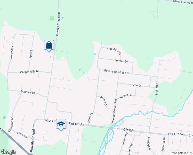 map of restaurants, bars, coffee shops, grocery stores, and more near 202 Caribou Trail in Murfreesboro