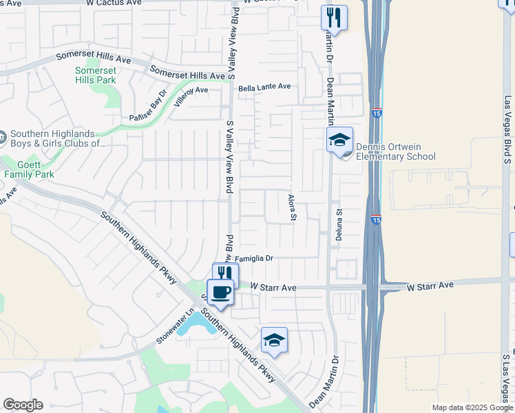 map of restaurants, bars, coffee shops, grocery stores, and more near 3712 Patrolina Avenue in Las Vegas