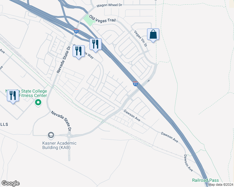 map of restaurants, bars, coffee shops, grocery stores, and more near 1098 Elation Lane in Henderson