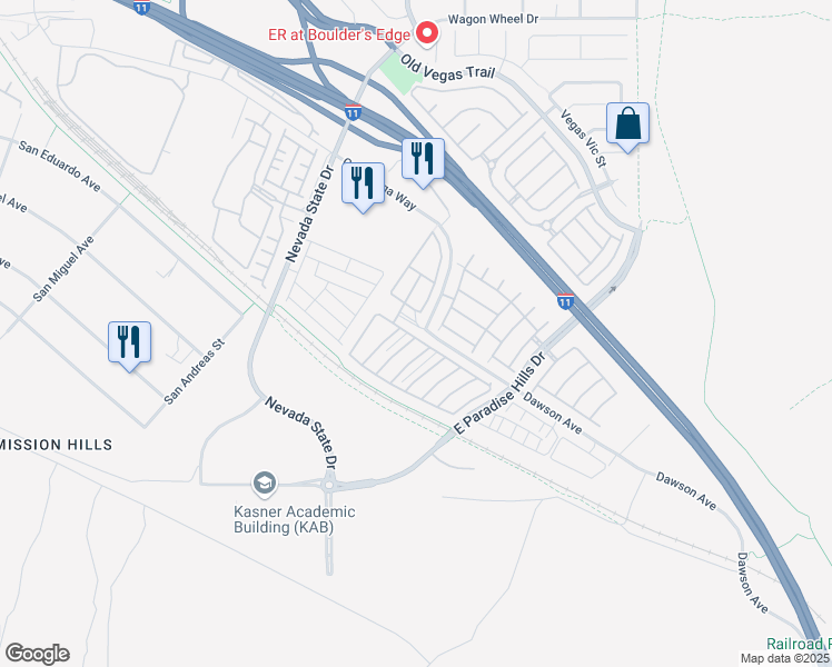map of restaurants, bars, coffee shops, grocery stores, and more near 1144 Paradise Desert Avenue in Henderson