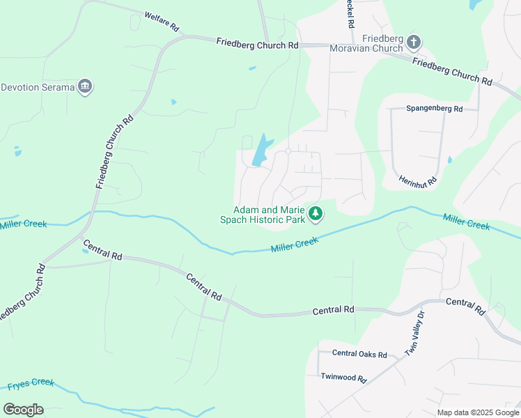 map of restaurants, bars, coffee shops, grocery stores, and more near 905 Queensbury Drive in Winston-Salem