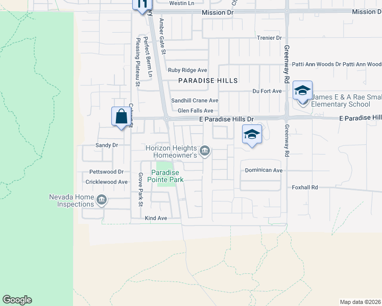 map of restaurants, bars, coffee shops, grocery stores, and more near 689 Lucky Pine Street in Henderson