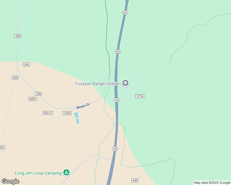 map of restaurants, bars, coffee shops, grocery stores, and more near Arizona 64 in Grand Canyon Village