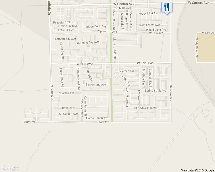 map of restaurants, bars, coffee shops, grocery stores, and more near 7375 Benlomond Avenue in Las Vegas