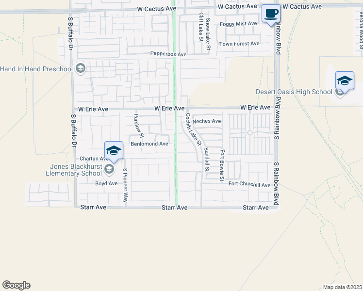 map of restaurants, bars, coffee shops, grocery stores, and more near 7329 Charreado Court in Las Vegas