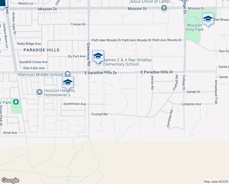 map of restaurants, bars, coffee shops, grocery stores, and more near 323 Wanda Road in Henderson