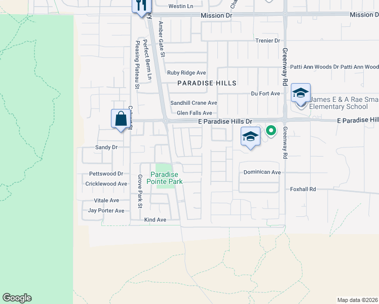map of restaurants, bars, coffee shops, grocery stores, and more near 681 Lucky Pine Street in Henderson