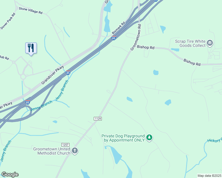 map of restaurants, bars, coffee shops, grocery stores, and more near 4624 Groometown Road in Greensboro