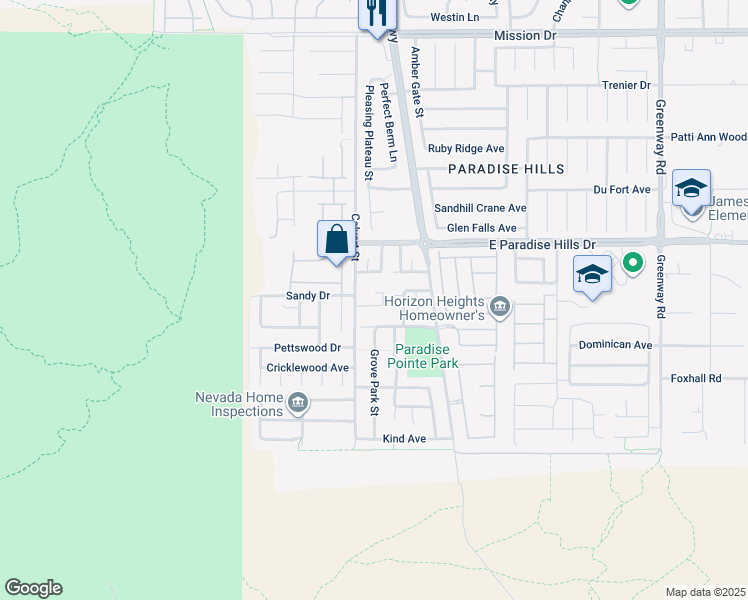 map of restaurants, bars, coffee shops, grocery stores, and more near 64 Crescent Palm Court in Henderson
