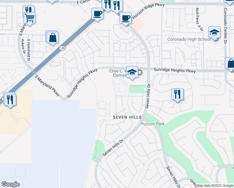 map of restaurants, bars, coffee shops, grocery stores, and more near 3144 Quail Crest Avenue in Henderson