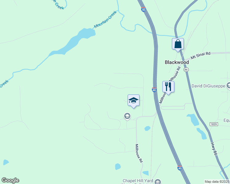 map of restaurants, bars, coffee shops, grocery stores, and more near 1301 Galilean Trail in Chapel Hill