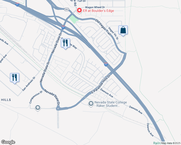 map of restaurants, bars, coffee shops, grocery stores, and more near 1156 Harts Bluff Place in Henderson