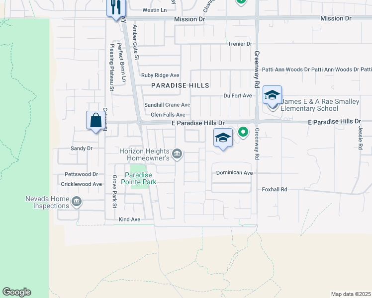 map of restaurants, bars, coffee shops, grocery stores, and more near 24 September Avenue in Henderson