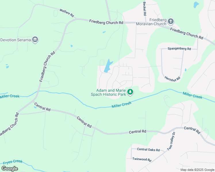 map of restaurants, bars, coffee shops, grocery stores, and more near 803 Queensbury Drive in Winston-Salem