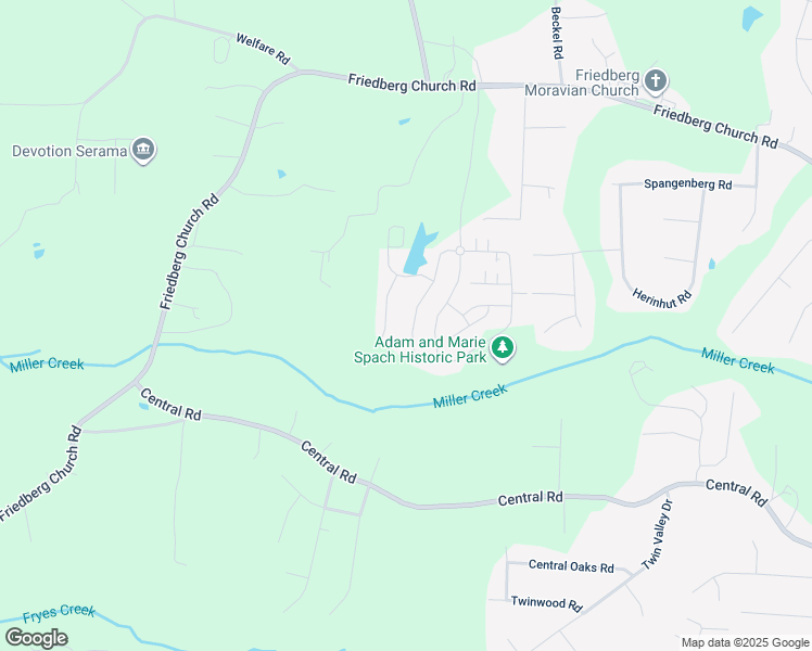 map of restaurants, bars, coffee shops, grocery stores, and more near 804 Queensbury Drive in Winston-Salem