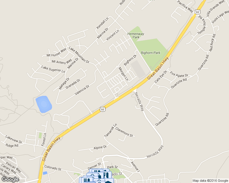 map of restaurants, bars, coffee shops, grocery stores, and more near 101 Lantern Bay Drive in Boulder City