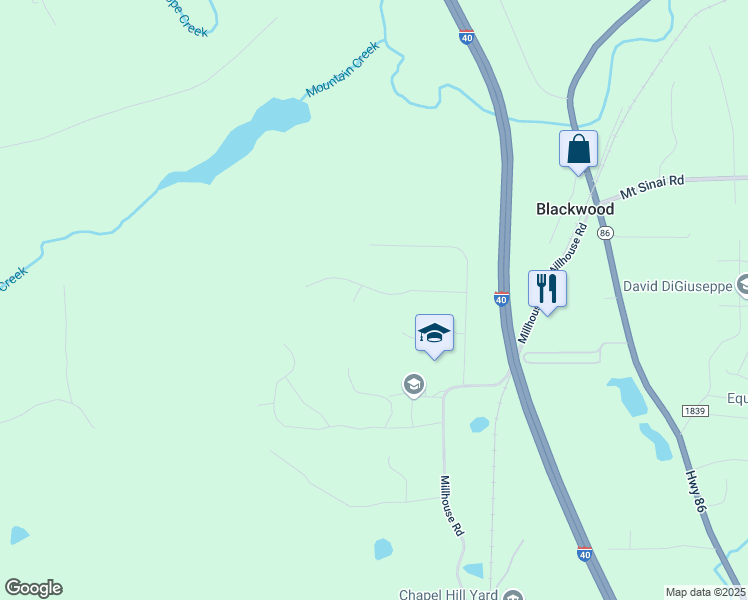 map of restaurants, bars, coffee shops, grocery stores, and more near 1301 Galilean Trail in Chapel Hill