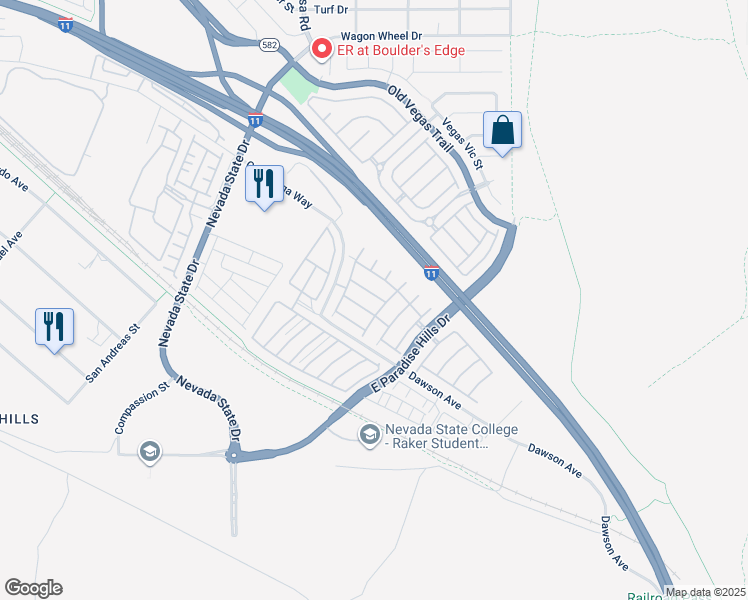 map of restaurants, bars, coffee shops, grocery stores, and more near 1159 Grass Pond Place in Henderson