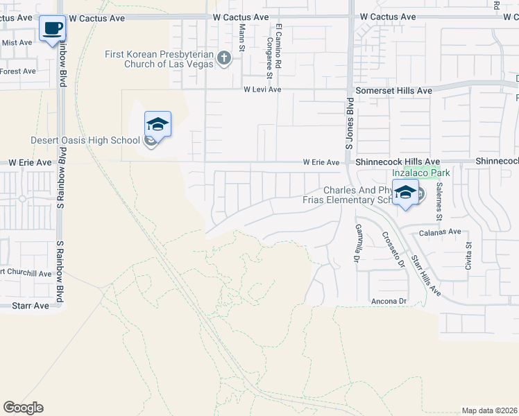 map of restaurants, bars, coffee shops, grocery stores, and more near 11002 Mount Goyer Street in Las Vegas