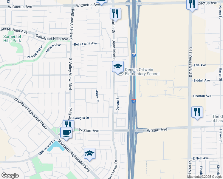 map of restaurants, bars, coffee shops, grocery stores, and more near 11036 Toscano Gardens Street in Las Vegas