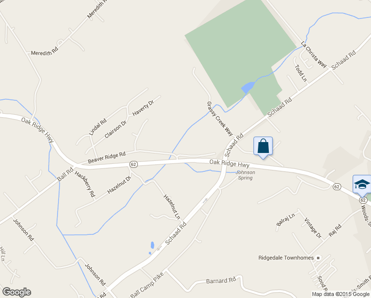 map of restaurants, bars, coffee shops, grocery stores, and more near 4603 Beaver Ridge Road in Knoxville