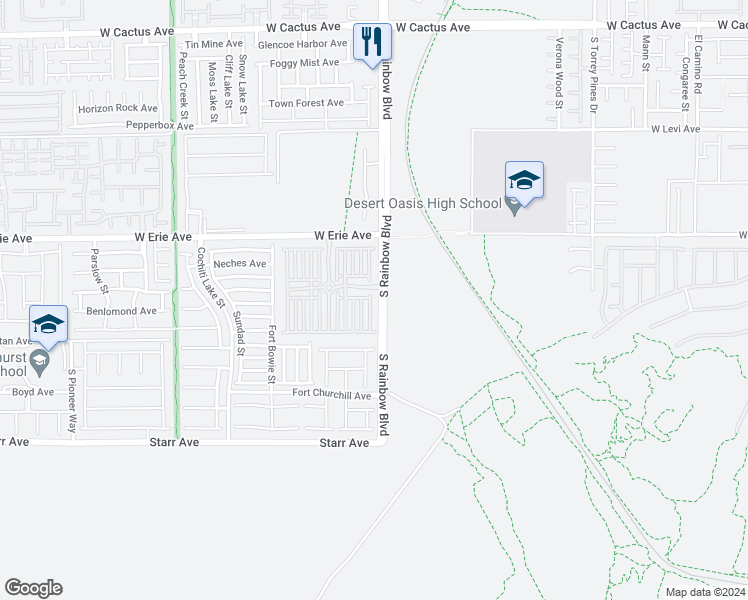 map of restaurants, bars, coffee shops, grocery stores, and more near 11020 Mount Hunter Street in Las Vegas