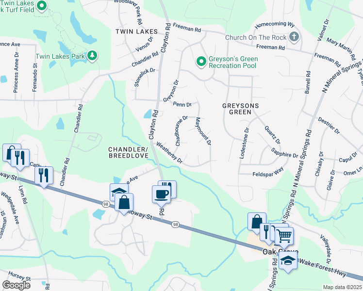 map of restaurants, bars, coffee shops, grocery stores, and more near 2 Hertford Place in Durham