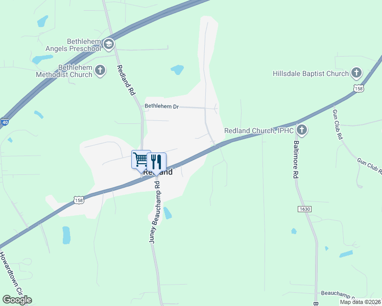 map of restaurants, bars, coffee shops, grocery stores, and more near 149 King Arthur Lane in Advance