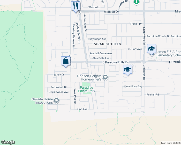 map of restaurants, bars, coffee shops, grocery stores, and more near 653 Monument Point Street in Henderson