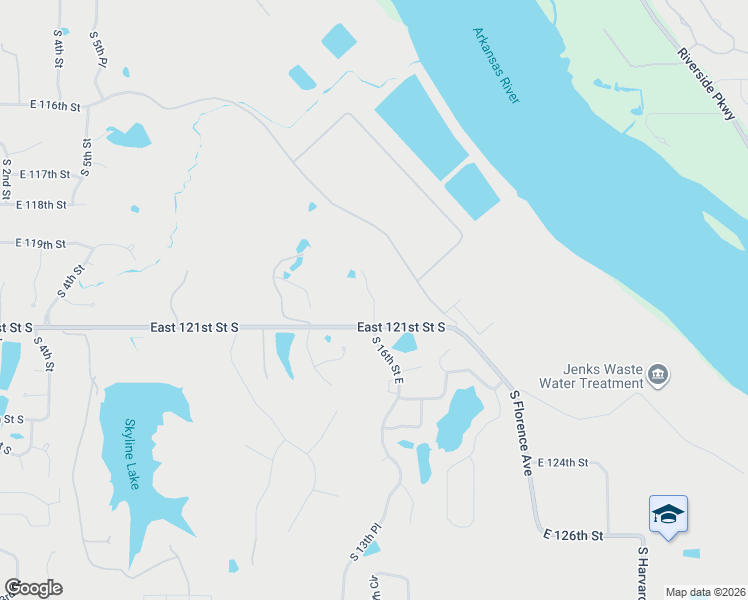 map of restaurants, bars, coffee shops, grocery stores, and more near 12033 South 18th Street in Jenks