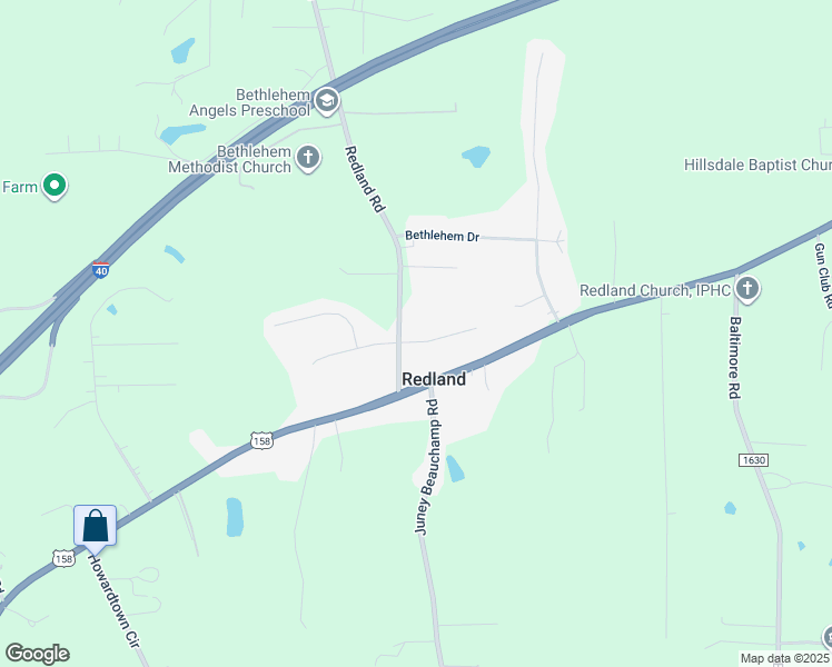 map of restaurants, bars, coffee shops, grocery stores, and more near 154 Redland Road in Advance