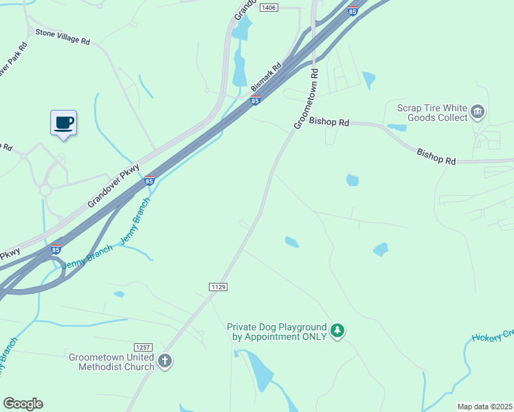 map of restaurants, bars, coffee shops, grocery stores, and more near 4620 Groometown Road in Greensboro
