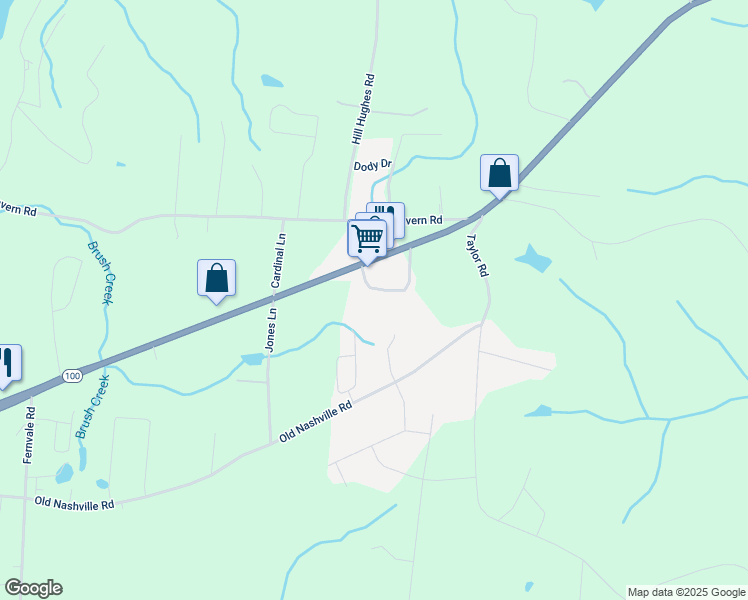 map of restaurants, bars, coffee shops, grocery stores, and more near 7112 Cobb Circle in Fairview